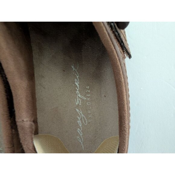 Easy Spirit Eselliana Brown Suede Slip-On Clogs Womens 8.5 W Comfort Shoes - Picture 2 of 5